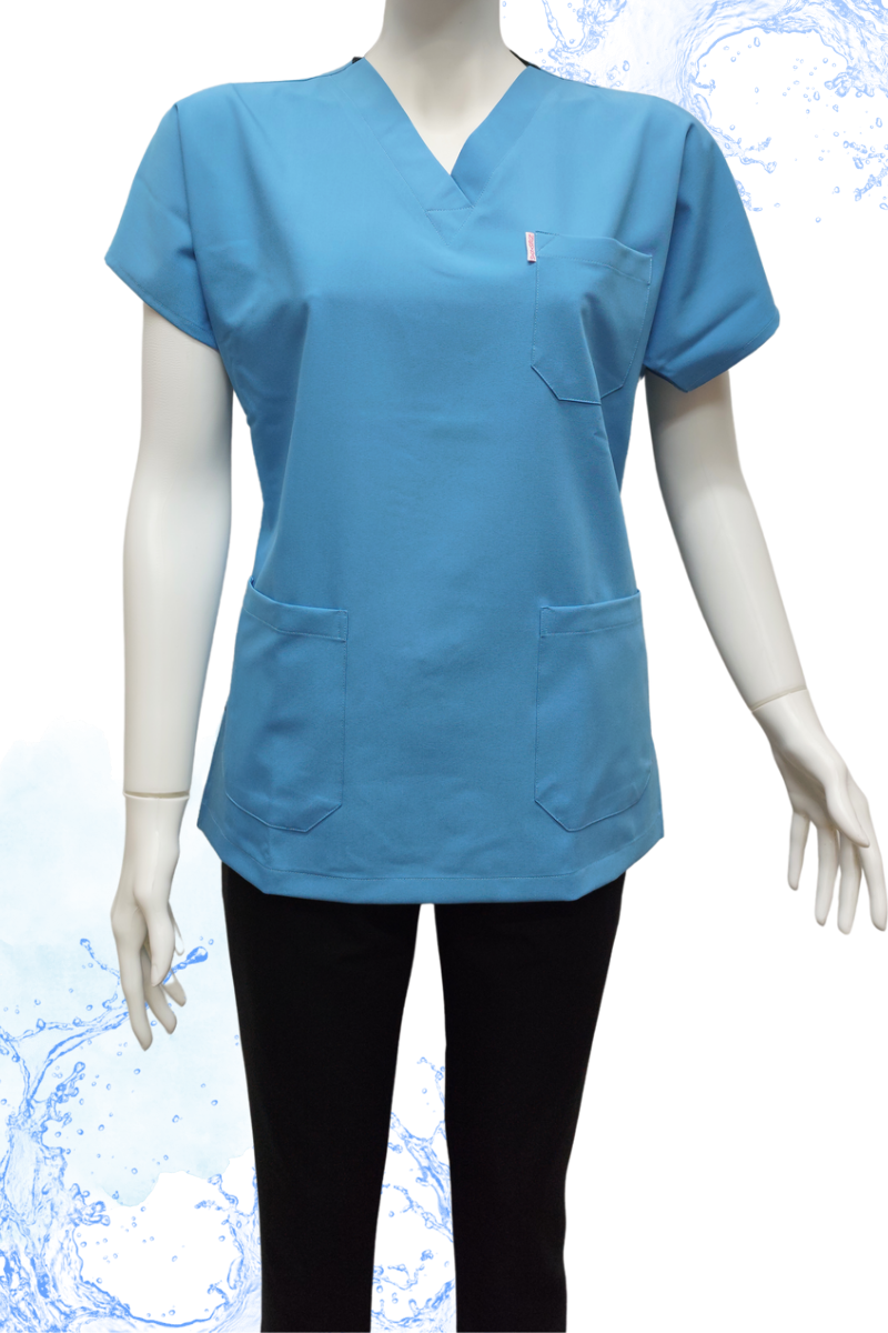 Açık Mavi - Siyah Kombin Unisex Uniforma (Likralı)