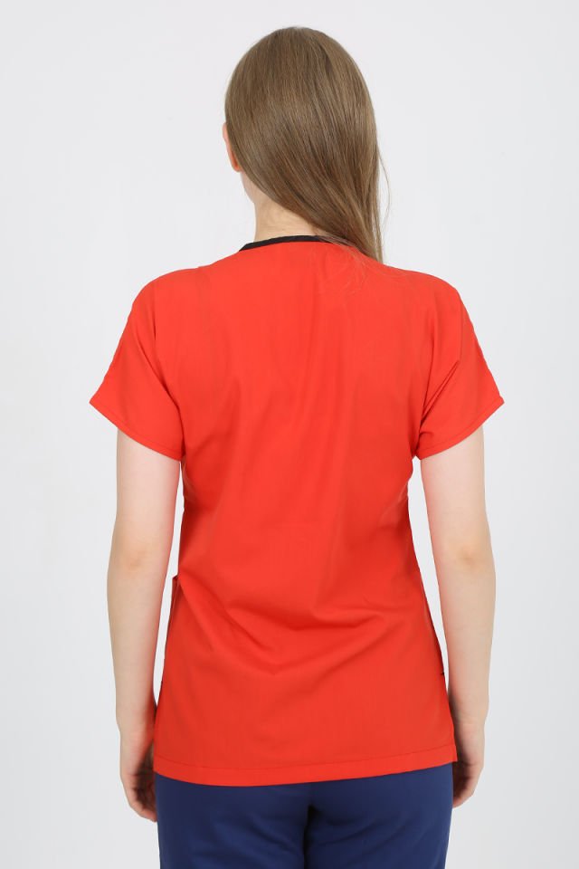 Nar Çiçeği - Koyu İndigo Kombin Unisex Uniforma (Likralı)