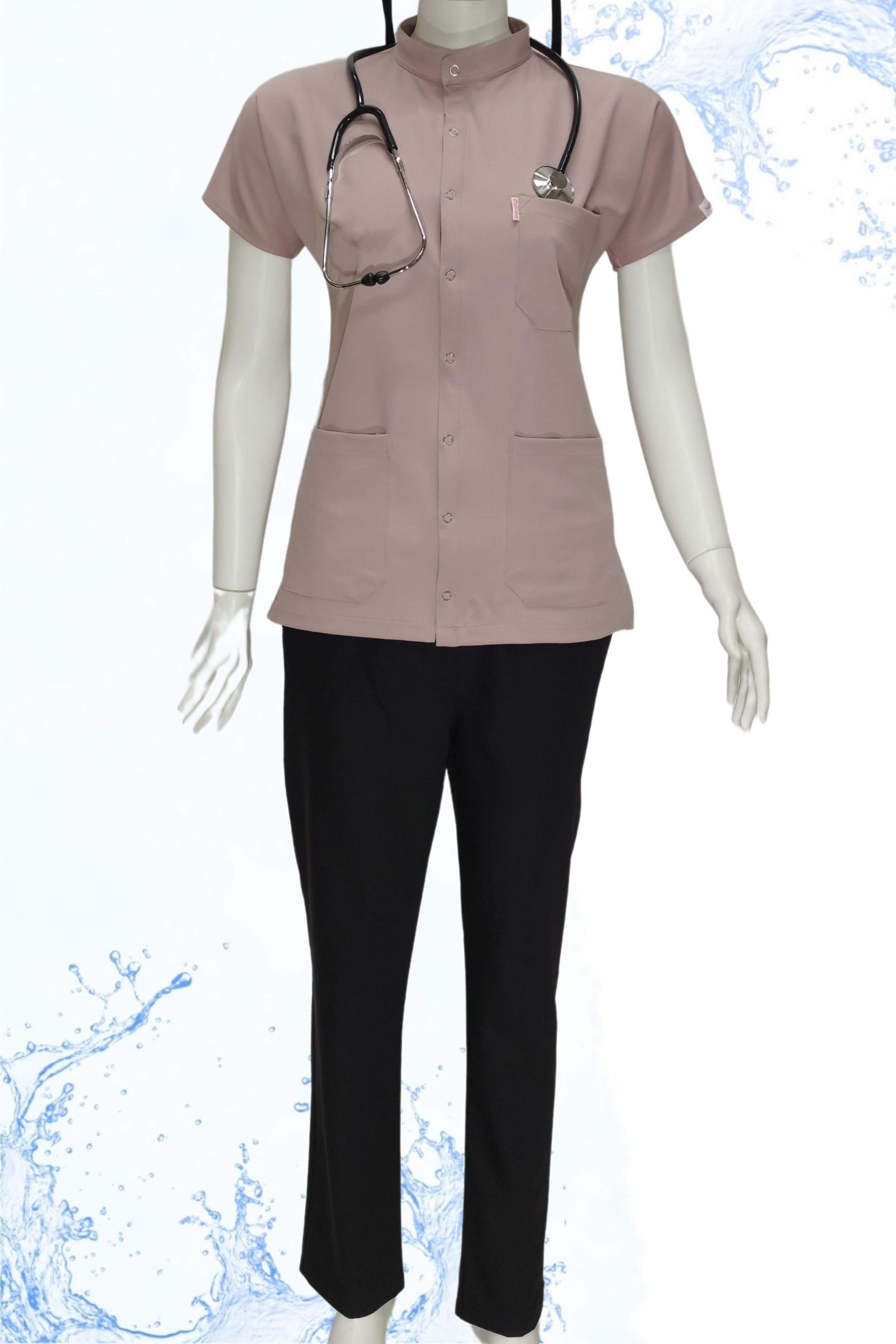 FREESİA Hakim Yaka Pudra Unisex Uniforma (Likralı)