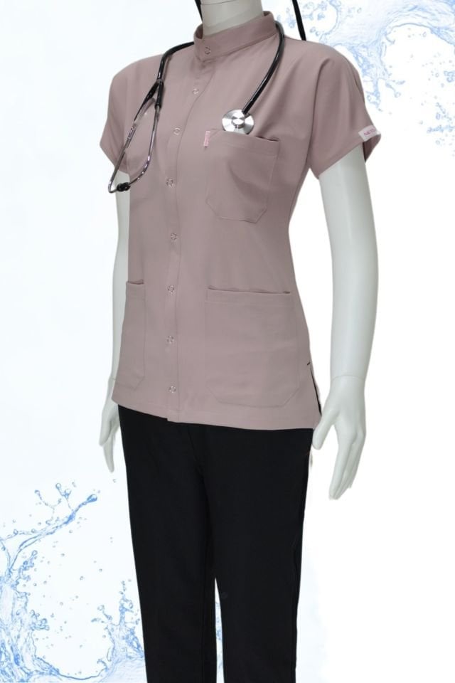 FREESİA Hakim Yaka Pudra Unisex Uniforma (Likralı)