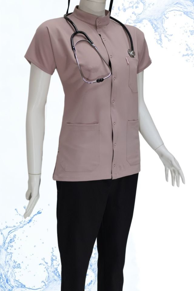 FREESİA Hakim Yaka Pudra Unisex Uniforma (Likralı)
