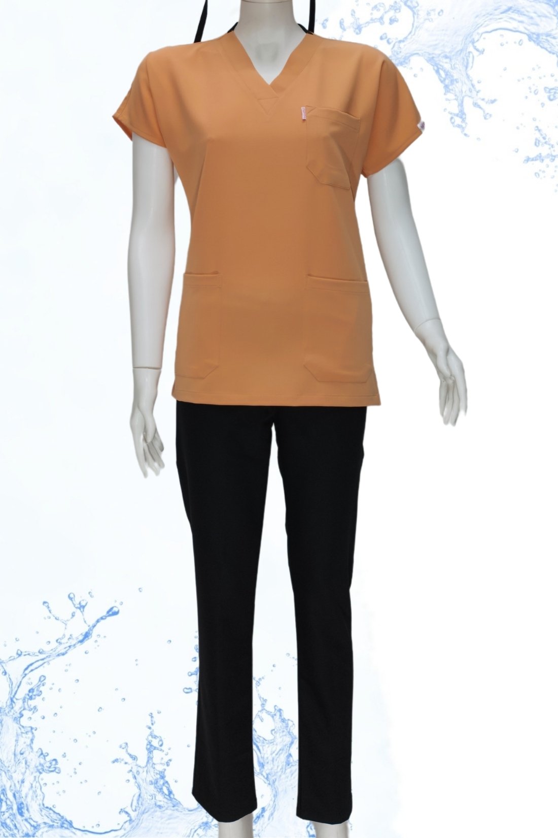 Somon - Siyah Kombin Unisex Uniforma (Likralı)