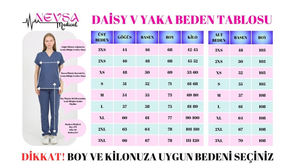 Açık Mavi - Siyah Kombin Unisex Uniforma (Likralı)