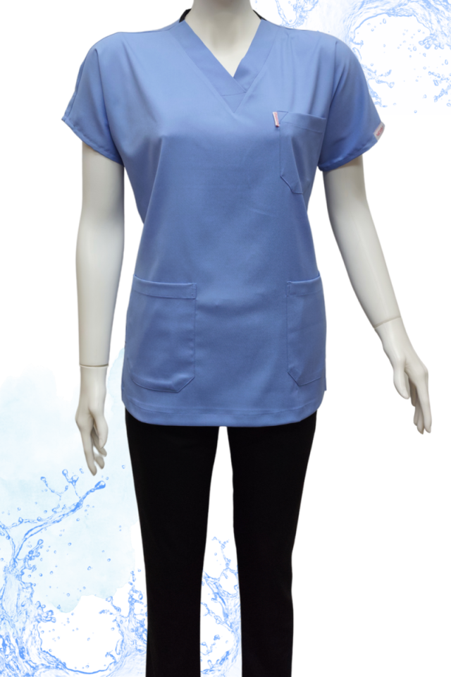 Bebe Mavisi - Siyah Kombin Unisex Uniforma (Likralı)