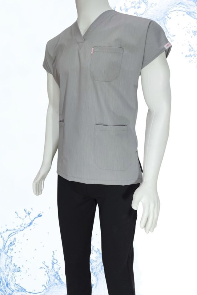Gri Kot - Siyah Kombin Unisex Uniforma (Likralı)