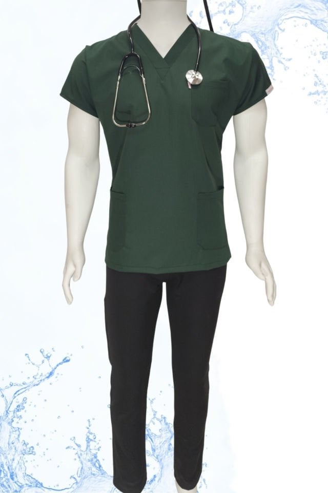 Zümrüt - Siyah Kombin Unisex Uniforma (Likralı)