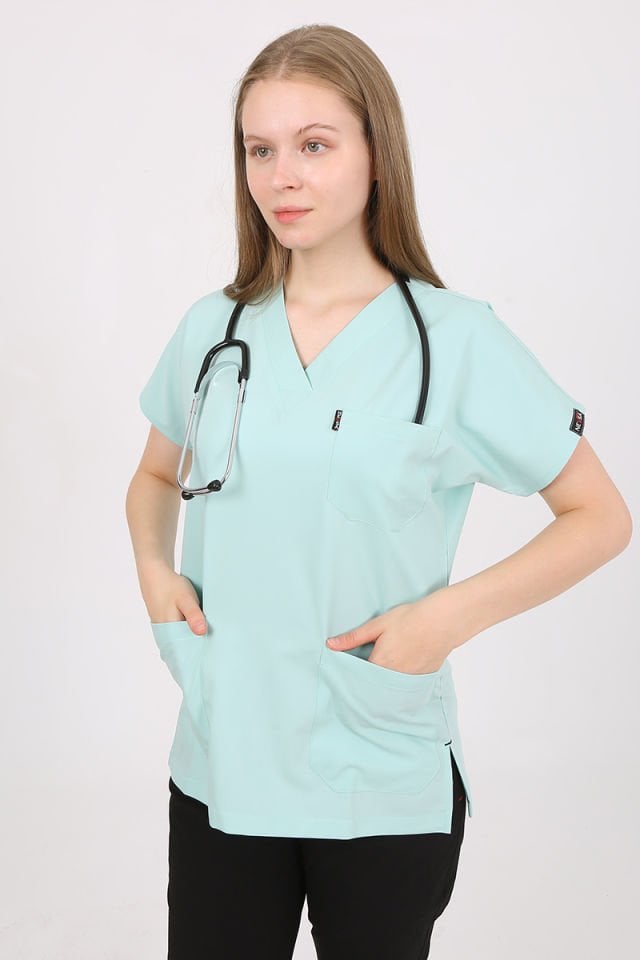 Mint Yeşili - Siyah Kombin Unisex Uniforma (Likralı) XS - TAKIM - HAYIR İSİM YAZILMASIN
