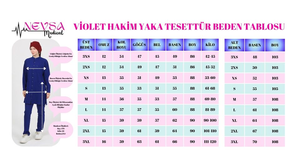 NEVSA Beyaz Önlük Kadın Kısa Kollu (Alpaka)