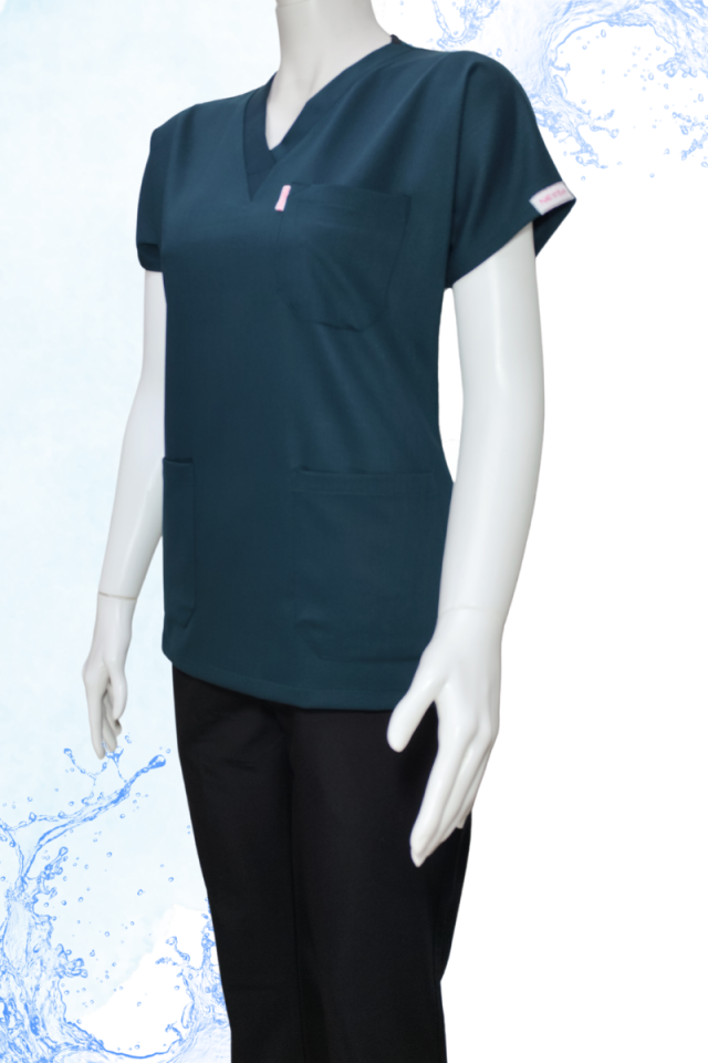 Çam Yeşili - Siyah Kombin Unisex Uniforma (Likralı)