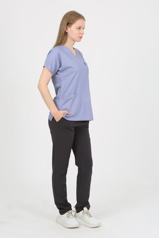 Açık Kot - Füme Kombin Unisex Uniforma (Likralı)