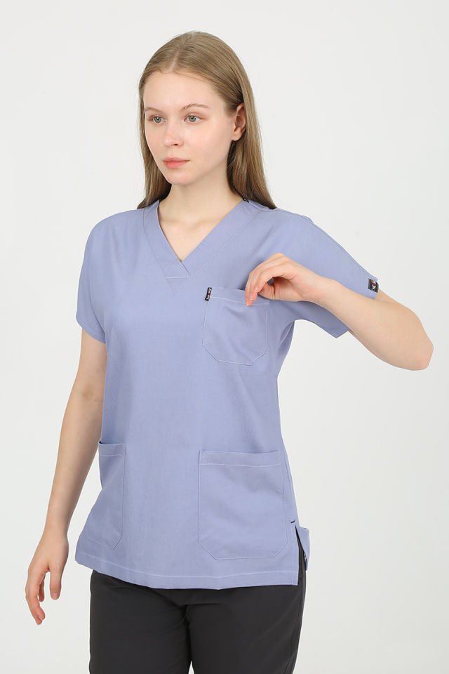 Açık Kot - Füme Kombin Unisex Uniforma (Likralı)