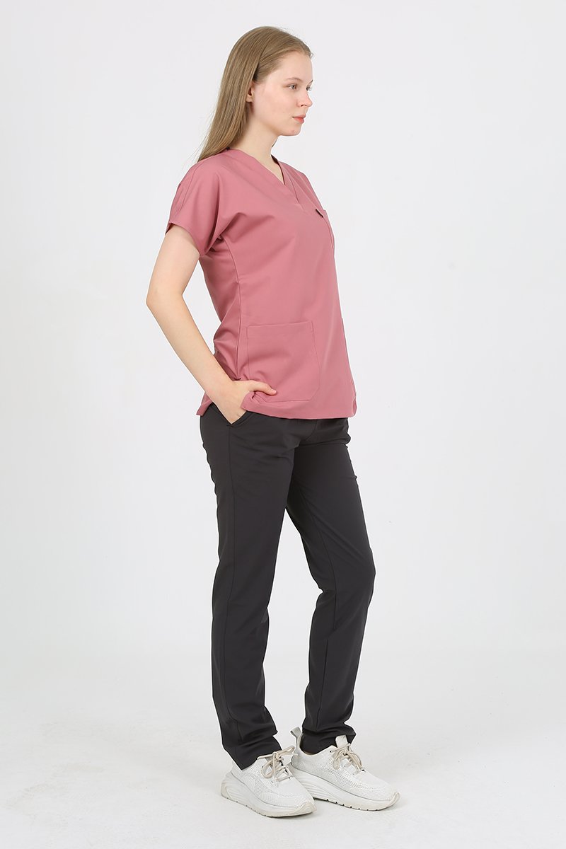 Flamingo - Füme Kombin Unisex Uniforma (Likralı)
